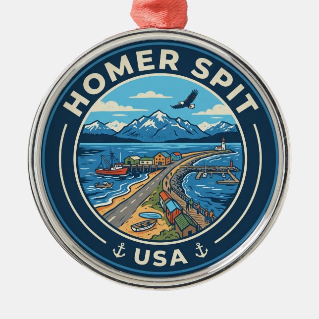 Ornamento De Metal Ponta Homer EUA (Frente)