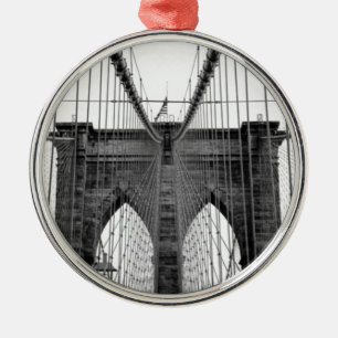 Ornamento De Metal Ponte Black White Brooklyn Nova York