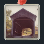 Ornamento De Metal Ponte coberta<br><div class="desc">Ponte coberta</div>