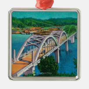 Ornamento De Metal Ponte do rio de Umpqua em Reedsport, Oregon