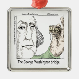Ornamento De Metal Ponte George Washington & Dentaduras Presente Dive