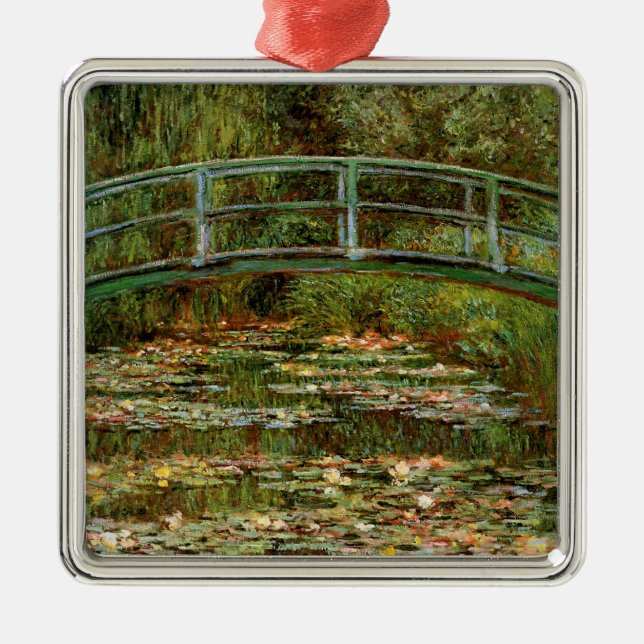 Ornamento De Metal Ponte Japonesa Francesa de Monet Arte (Frente)