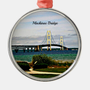 Ornamento De Metal Ponte Mackinac, Ilha Mackinac