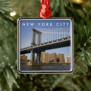 Ornamento De Metal Ponte Manhattan o rio East Cidade de Nova York