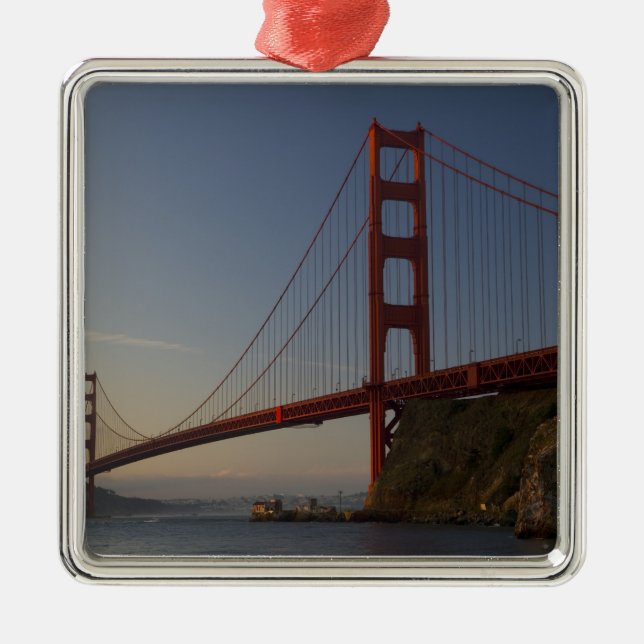 Ornamento De Metal Ponte Ouro e São Francisco 3 (Frente)