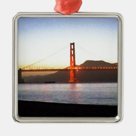 Ornamento De Metal Ponte pintada