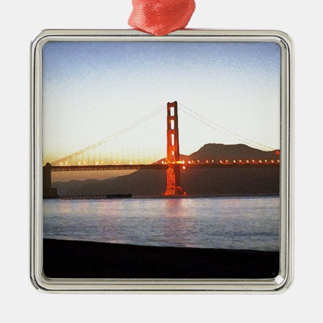 Ornamento De Metal Ponte pintada (Frente)