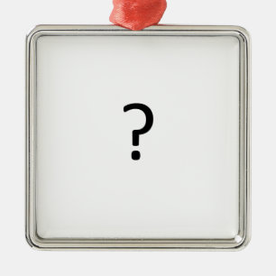 Ornamento De Metal Ponto de interrogação