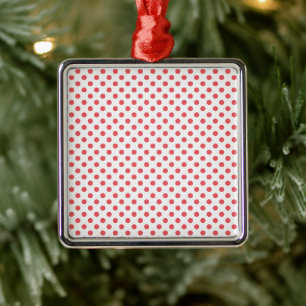 Ornamento De Metal Pontos Cor-de-Rosa de Coral por Shirley Taylor
