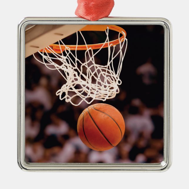 Ornamento De Metal Pontuação de Basquete (Frente)