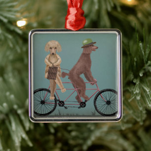 Ornamento De Metal Poodle Tandem