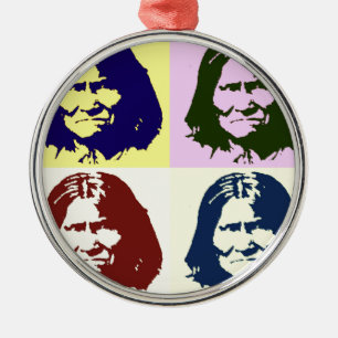 Ornamento De Metal Pop Art Geronimo