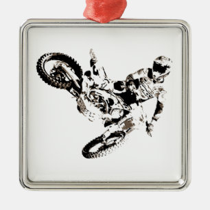 Ornamento De Metal Pop Art Motocross Motorcyesporte