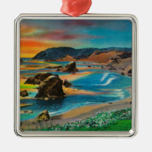 Ornamento De Metal Por do sol no cabo San SebastianCoast
