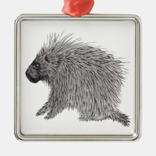 Ornamento De Metal Porcupine