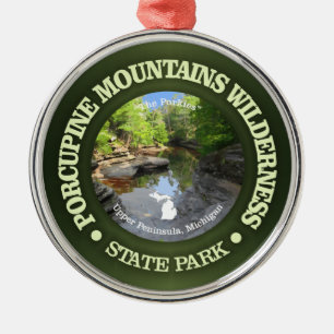 Ornamento De Metal Porcupine Mountains Wilderness SP