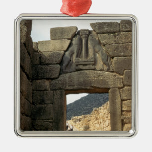 Ornamento De Metal Porta do leão sobre a entrada