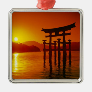 Ornamento De Metal Portão O-Torii, santuário Itsukushima, Miyajima,