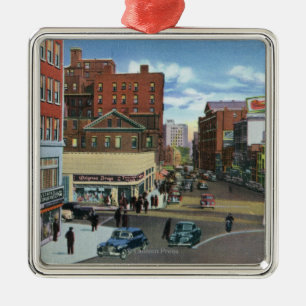 Ornamento De Metal Portland, MaineView do quadrado do congresso