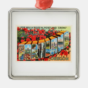 Ornamento De Metal Portland Oregon OU lembrança velha das viagens