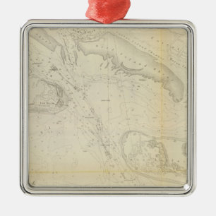 Ornamento De Metal Porto de Beaufort, NC