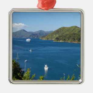 Ornamento De Metal Porto de Picton, Marlborough Sounds, Sul