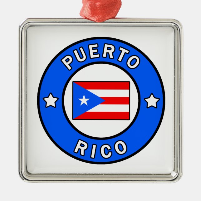 Ornamento De Metal Porto Rico (Frente)