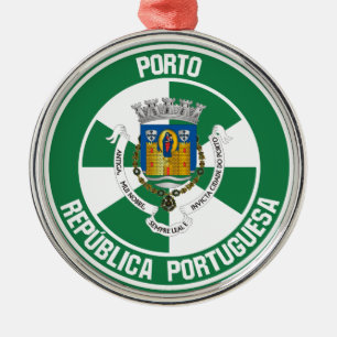 Ornamento De Metal Porto Round Emblem