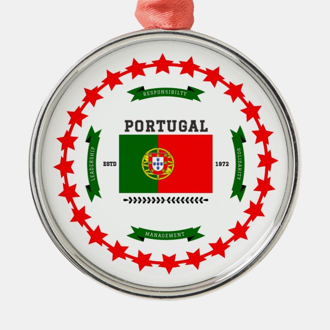 Ornamento De Metal Portugal (Frente)