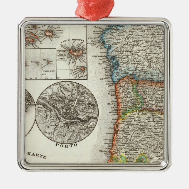 Ornamento De Metal Portugal e Ilhas Cabo Verde (Frente)