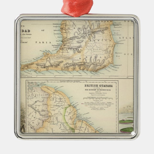 Ornamento De Metal Possessões britânicas na costa leste norte (Frente)