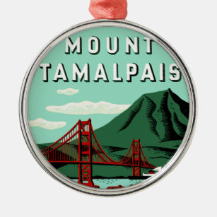 Ornamento De Metal Poster de viagens de Tamalpais da montagem