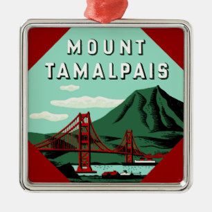 Ornamento De Metal Poster de viagens Monte Tamalpais