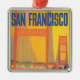 Ornamento De Metal Poster de viagens Para Voar Twa Para São Francisco (Frente)