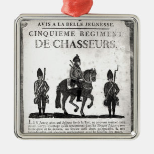 Ornamento De Metal Poster do recrutamento para o quinto regimento