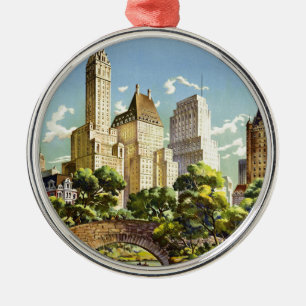 Ornamento De Metal Poster vintage Central Park Nova Iorque