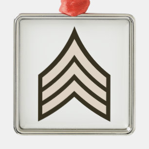 Ornamento De Metal posto de Sargento do Exército