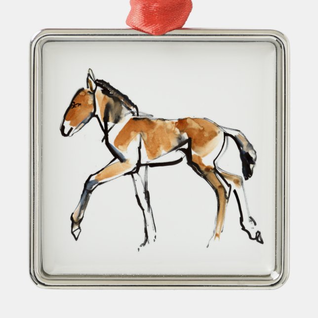 Ornamento De Metal Potro (Frente)
