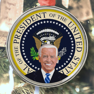 Ornamento De Metal potus joe biden, árvore de Natal