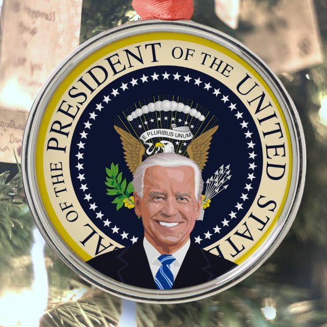 Ornamento De Metal potus joe biden, árvore de natal presidencial (Criador carregado)