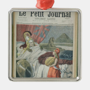 Ornamento De Metal Pouca capa ou France de equitação vermelha que