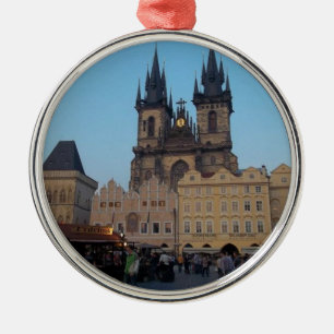 Ornamento De Metal Praça da cidade velha da república checa de Prag