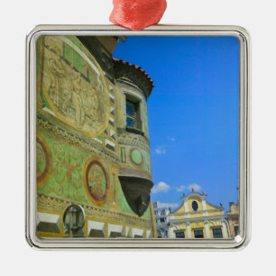 Ornamento De Metal Praça da cidade velha rodeada pelo século XVI