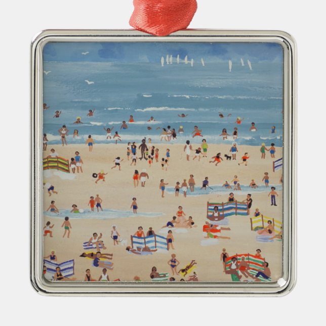 Ornamento De Metal Praia (Frente)