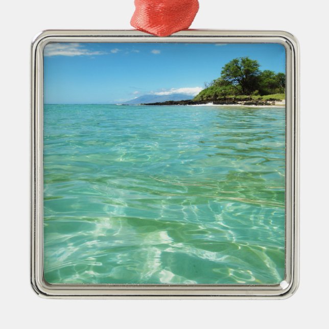 Ornamento De Metal Praia de Maui Havaí (Frente)