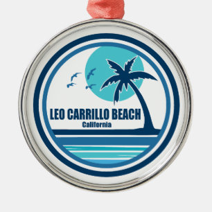 Ornamento De Metal Praia Leo Carrilho Califórnia Palmeira Pássaros