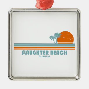 Ornamento De Metal Praia Slaughter Delaware Sun Palmeiras
