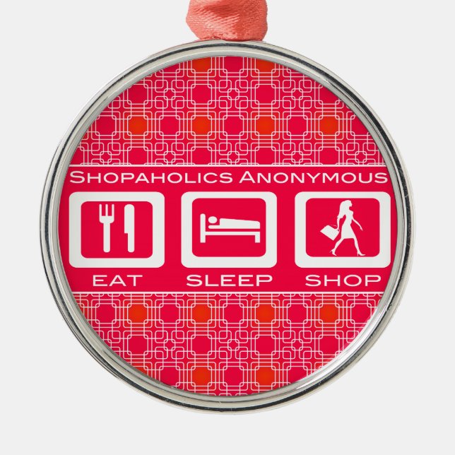 Ornamento De Metal Prêmio de Compro de Sono Engraçado Rosa (Frente)