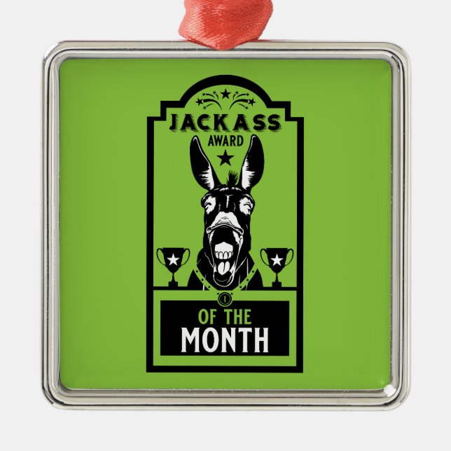 Ornamento De Metal Prêmio de Jackass (Frente)