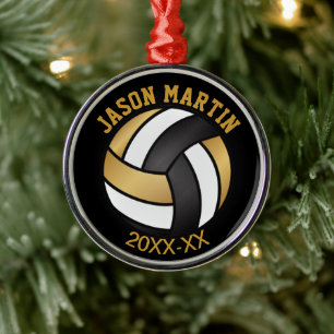 Ornamento De Metal Prêmio de voleibol 🏐 Dourado